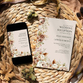 Rustieke bruiloft receptie Alleen land Bloemen Kaart