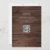 RUSTIEKE BRUILOFT RECEPTIE FEEST REPETITIE FOTO KAART (Achterkant)