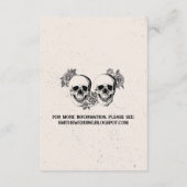 Rustieke bruiloft receptie Kaarten schedels Rozen (Achterkant)