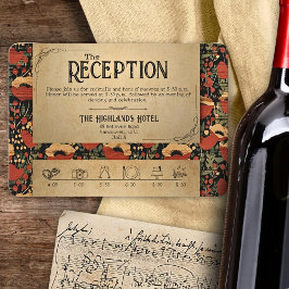 Rustieke Bruiloft Receptie Tijdlijn Behuizing Kaar Bedankkaart