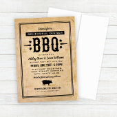 Rustieke bruiloft repetitie diner BBQ Kaart