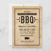 Rustieke bruiloft repetitie diner BBQ Kaart (Voorkant)