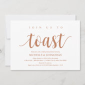 Rustieke bruiloft repetitie diner, koper kleur kaart (Voorkant)