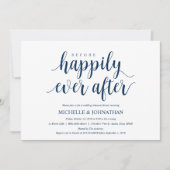 Rustieke bruiloft repetitie diner, marineblauw kaart (Voorkant)