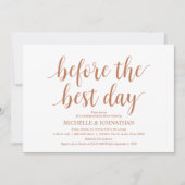 Rustieke bruiloft repetitie diner, modern koper kaart (Voorkant)