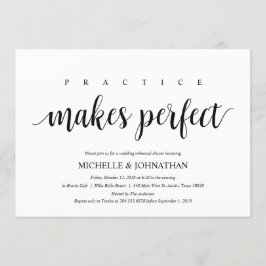 Rustieke bruiloft repetitie diner uitnodigingskaar kaart