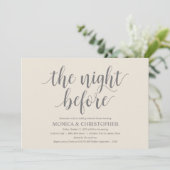 Rustieke bruiloft repetitie diner viering kaart (Staand voorkant)