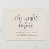 Rustieke bruiloft repetitie diner viering kaart (Voorkant / Achterkant)