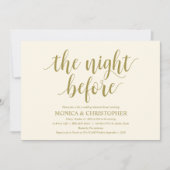 Rustieke bruiloft repetitie diner viering kaart (Voorkant)