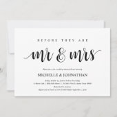 Rustieke bruiloft repetitie diner, zwart en wit kaart (Voorkant)