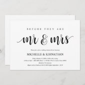 Rustieke bruiloft repetitie diner, zwart en wit kaart (Voorkant / Achterkant)