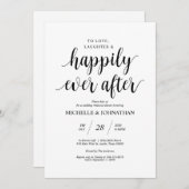 Rustieke bruiloft repetitie diner, zwart lettertyp kaart (Voorkant / Achterkant)