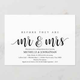 Rustieke bruiloft repetitie Dinner Invitation Kaar Kaart