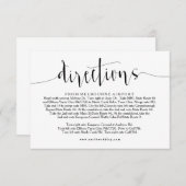 Rustieke bruiloft routebeschrijving Info Kaart (Voorkant / Achterkant)