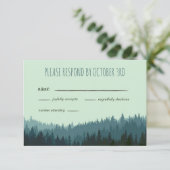Rustieke bruiloft RSVP in de bergen Kaartje (Staand voorkant)