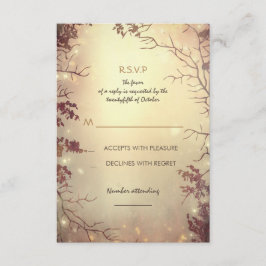 Rustieke bruiloft RSVP kaarten Kaartje