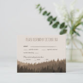 Rustieke bruiloft RSVP met diner, nummer aanwezig (Staand voorkant)