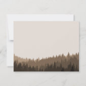 Rustieke bruiloft RSVP met diner, nummer aanwezig (Achterkant)