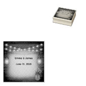 Rustieke bruiloft Rubber Stamp Rubberstempel (Gestempeld)