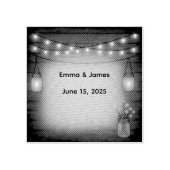 Rustieke bruiloft Rubber Stamp Rubberstempel (Afrduk)