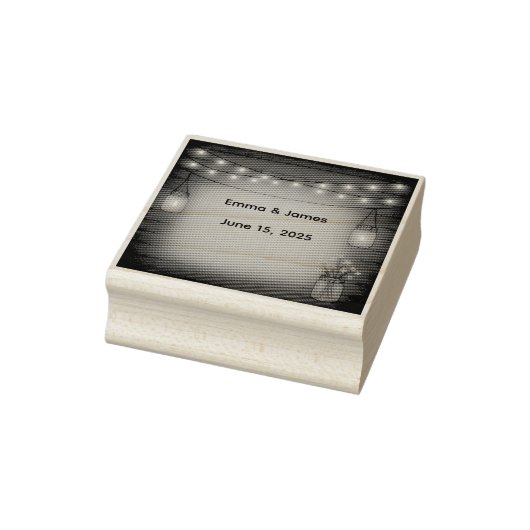 Rustieke bruiloft Rubber Stamp Rubberstempel (Stempel)