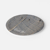 rustieke bruiloft schuur hout land bruiloft gunst papieren bordje (Gekanteld)