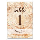 Rustieke bruiloft Script Wood Grain Custom Kaart (Achterkant)