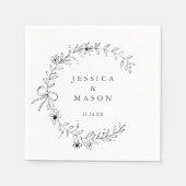 Rustieke bruiloft servetten - Cocktail servet (Voorkant)