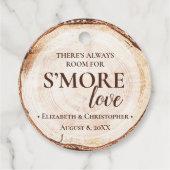 Rustieke bruiloft s'mores Liefde Custom Bedankjes Labels (Achterkant)