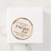 Rustieke bruiloft s'mores Liefde Custom Bedankjes Labels (In situ)