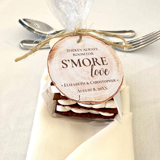 Rustieke bruiloft s'mores Liefde Custom Bedankjes Labels