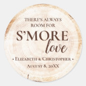 Rustieke bruiloft s'mores Liefde Custom Ronde Sticker (Voorkant)
