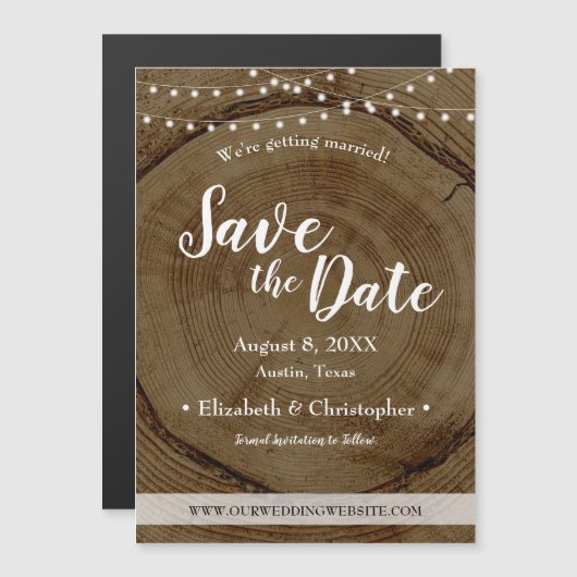 Rustieke Bruiloft String Lights Magnetisch (Voorkant / Achterkant)