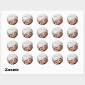 Rustieke bruiloft teken met aangepaste namen en da ronde sticker (Vel)