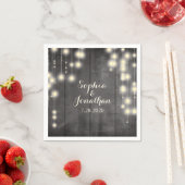 Rustieke bruiloft Twinkle String Lights Schuur Hou Servet (Insitu)