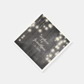 Rustieke bruiloft Twinkle String Lights Schuur Hou Servet (Hoek)