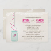 RUSTIEKE BRUILOFT UITNODIGEN schattige metselaar p Kaart (Voorkant / Achterkant)