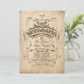 rustieke bruiloft uitnodiging (Staand voorkant)