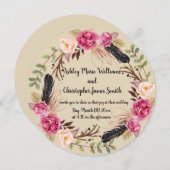 Rustieke bruiloft uitnodiging Boho bruiloft uitnod (Voorkant / Achterkant)