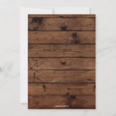 Rustieke bruiloft uitnodiging, bruiloft uitnodigin kaart (Achterkant)