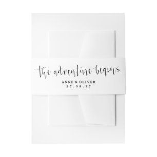 Rustieke bruiloft uitnodiging buik band uitnodigingen wikkel