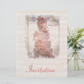 Rustieke bruiloft uitnodiging chique uitnodiging (Staand voorkant)