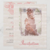 Rustieke bruiloft uitnodiging chique uitnodiging (Voorkant / Achterkant)
