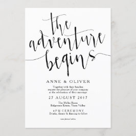 Rustieke bruiloft uitnodiging Het avontuur begint
