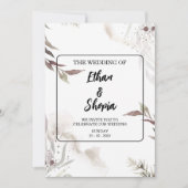 Rustieke bruiloft uitnodiging Sjabloon -  (Voorkant)