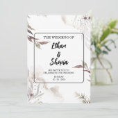 Rustieke bruiloft uitnodiging Sjabloon -  (Staand voorkant)