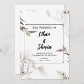 Rustieke bruiloft uitnodiging Sjabloon -  (Voorkant / Achterkant)