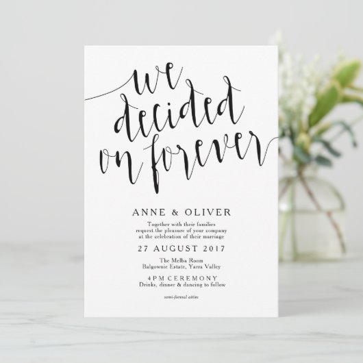 Rustieke bruiloft uitnodiging | We besloten voor a (Staand voorkant)