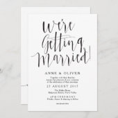 Rustieke bruiloft uitnodiging zwart (Voorkant / Achterkant)