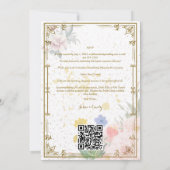 Rustieke bruiloft uitnodigingen met Rsvp Qr Code (Achterkant)